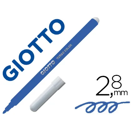 Rotulador Giotto Turbo Color Lavable con Punta Bloqueada Unicolor Azul Oscuro