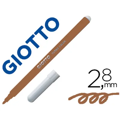 GIOTTO Rotulador Giotto Turbo Color Lavable con Punta Bloqueada Unicolor Marron