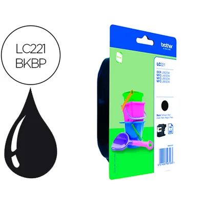 BROTHER Ink-jet Brother LC221BK DCP-J562DW / MFC-J480DW / 680DW / 880DW Negro 260 Paginas