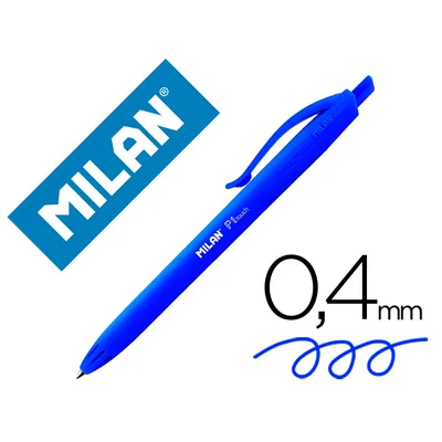 MILAN Boligrafo Milan P1 Retractil 1 MM Touch Azul