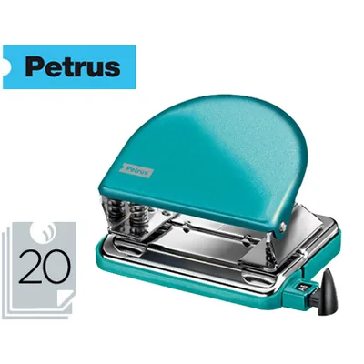 PETRUS Taladrador Petrus 52 Wow Turquesa Metalizado Capacidad 20 Hojas en Blister