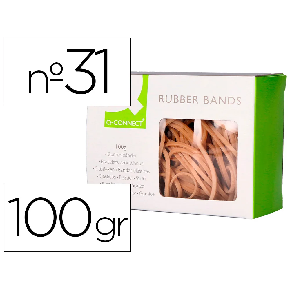 Gomillas Elasticas Q-Connect 100 GR 60X3 MM Numero 31
