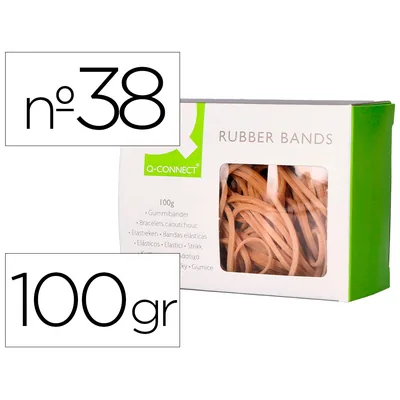 Q-CONNECT Gomillas Elasticas Q-Connect 100 GR 150X3 MM Numero 38