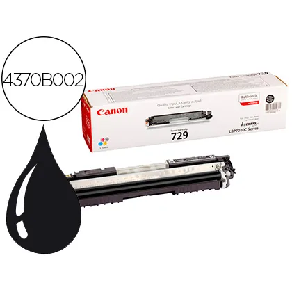 Toner Canon 729 Bk I-sensys LBP7010C / LBP7018C Negro 1.200 Pag