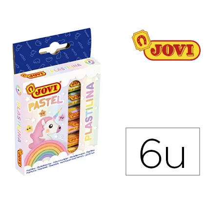 Plastilina Jovi 90 Estuche 6 Barras Colores Pastel Surtidos 15 G