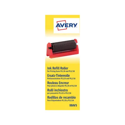 AVERY Rodillo Entintador Avery para Etiquetadora PL1/8 y PL2/18 Color Negro Caja de 5 Unidades