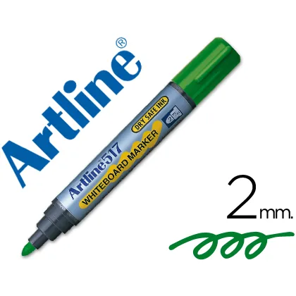 Rotulador Artline Pizarra EK-517 Verde Punta Redonda 2 MM Tinta de Bajo Olor