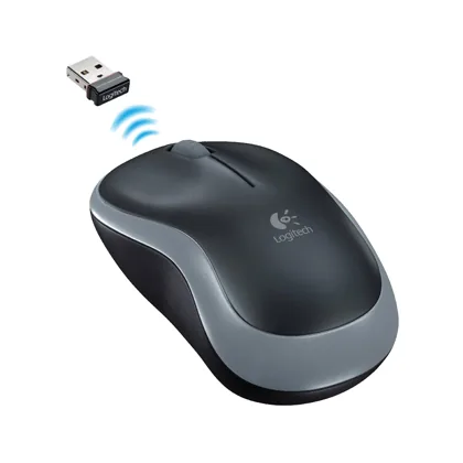 Raton Logitech Optico Inalambrico Nano Receptor M185 Gris