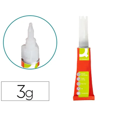 Q-CONNECT Pegamento Q-Connect Adhesivo Instantaneo Fuerte 3 G Unidad