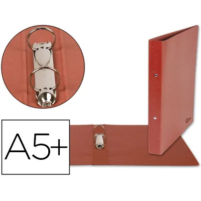 DAS Carpeta de 2 Anillas 25MM Redondas Liderpapel Cuarto Carton Cuero