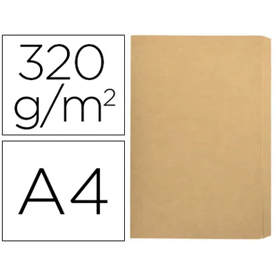 GIO Subcarpeta Cartulina Gio Folio Pocket Bolsa con Solapa Intenso Kraft Bicolor 240G/M2