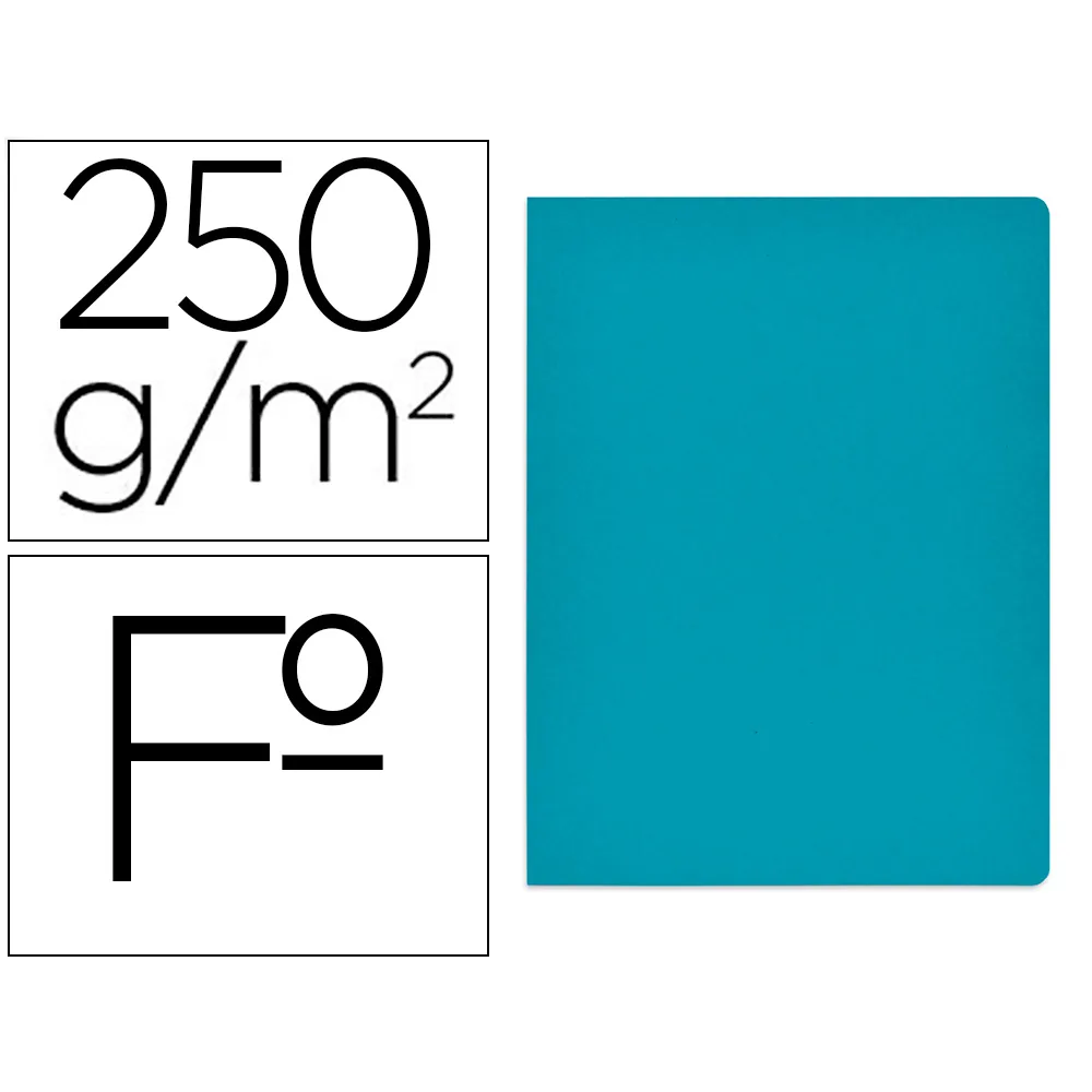 Subcarpeta Cartulina Gio Simple Intenso Folio Azul 230G/M2