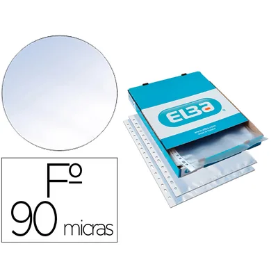 ELBA Funda Multitaladro Elba Standard Folio 90 Micras Piel Naranja Caja de 100 Unidades