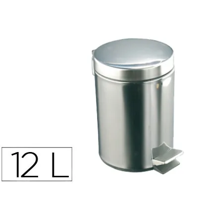 Papelera con Pedal Acero Inoxidable Brillo 12 L 400X250X300 MM