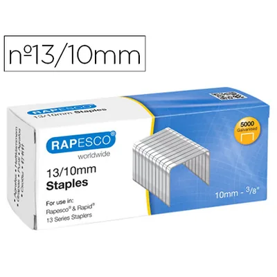 RAPESCO Grapas Rapesco Galvanizada 13/10 Caja de 5000 Unidades