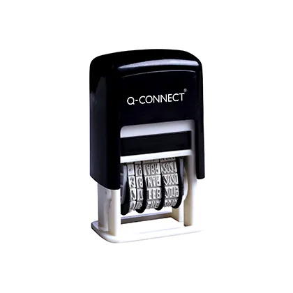 Fechador Q-Connect Entintaje Automatico 4 MM Color Negro