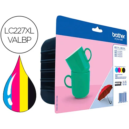 Ink-jet Brother LC-227XLVALBP DCP-J4120DW / MFC-J4420DW / J4620DW / J4625DW Pack 4 Colores Negro Amarillo Cian