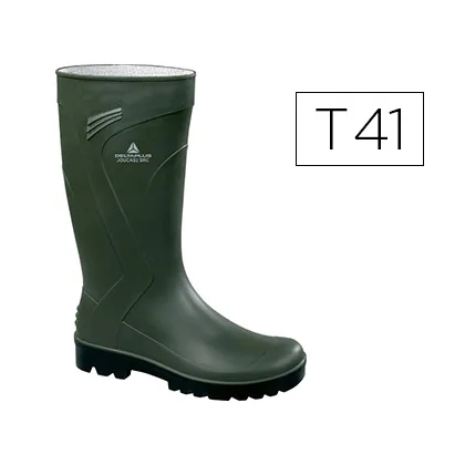 Bota Deltaplus de Seguridad Jouca Pvc Verde Suela de Tacos Talla 41