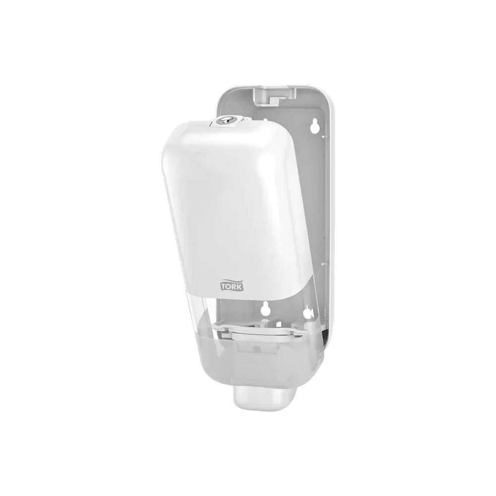 Dispensador de Jabon y Desinfectante Tork S4 Plastico Blanco Capacidad 1000 ML 305X122X106 MM
