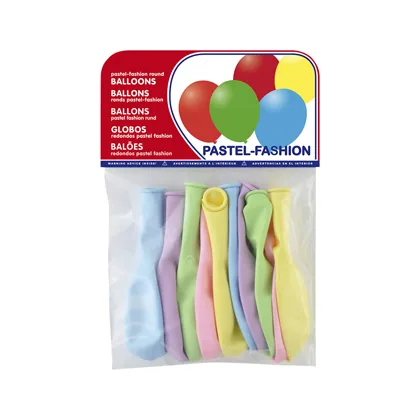 Globo 100% Latex Biodegradable Pastel Claro Bolsa de 10 Unidades Colores Surtidos
