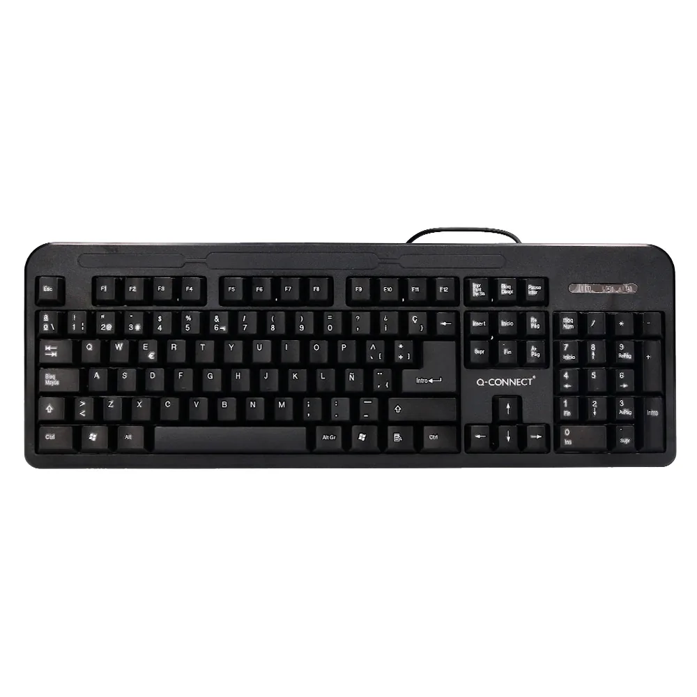 Teclado Q-Connect Negro con Cable 1,5 M Compatible Windows