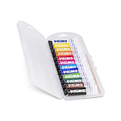 PRIMO Tempera Primo en Tubo Aluminio de 12 ML Blister Plastico 12 Colores Surtidos