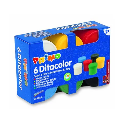 Pintura de Dedos Primo 50 G Caja de 6 Unidades Colores Surtidos