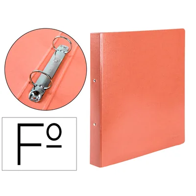DAS Carpeta de 2 Anillas 25MM Redondas Liderpapel Folio Carton Cuero
