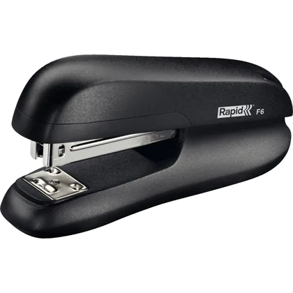 Grapadora Rapid F6 Plastico Abs Color Negro Capacidad 20 Hojas Usa Grapas 24/6 y 26/6