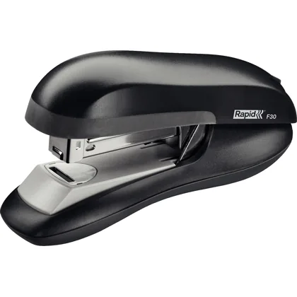 Grapadora Rapid F30 Plastico Abs Color Negro Capacidad 30 Hojas Usa Grapas 24/6 y 26/6