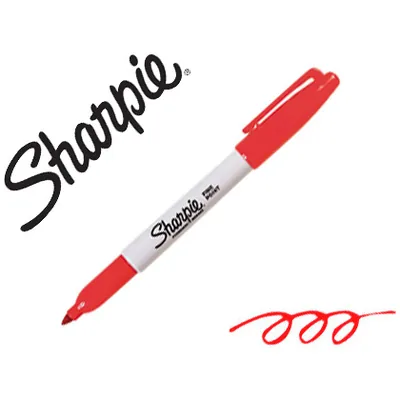 SHARPIE Rotulador Sharpie Permanente Punta Fina Rojo
