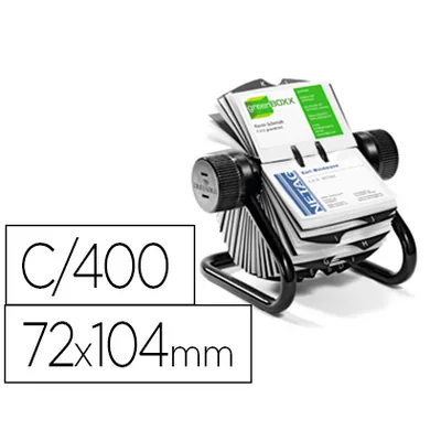 DURACLIP Tarjetero Duraclip Visifix Rotatorio 200 Fundas para 400 Tarjetas 72X104 MM Incluye Separador Az