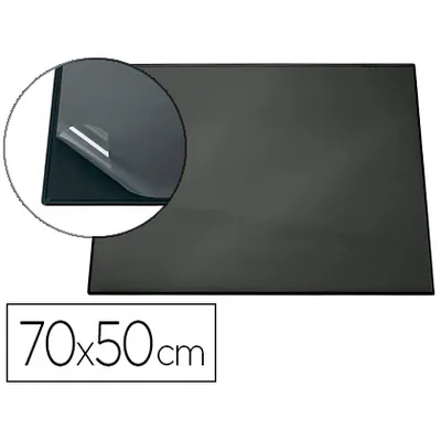DURABLE Vade Sobremesa Durable Negro con Tapa Transparente 70X50 CM