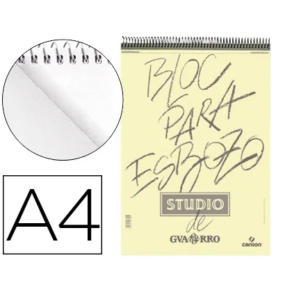 Bloc Dibujo Esbozo Canson DIN A4 Microperforado 21X29,7 CM 100 Hojas Grano Fino 90 G