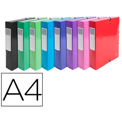EXACOMPTA Carpeta de Proyecto Exacompta Iderama Carton Lustrado Plastificado DIN A4 Lomo 80 MM Colores Surtidos