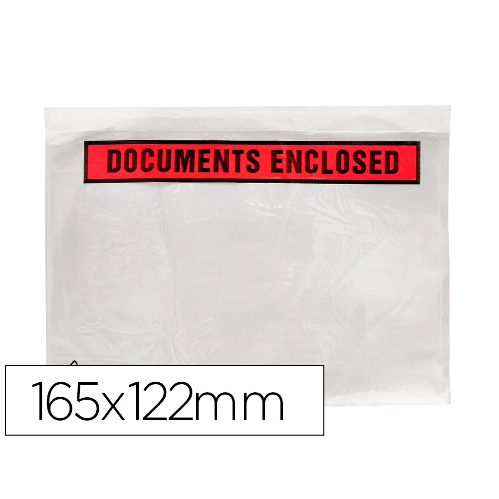 Sobre Autoadhesivo Q-Connect Portadocumentos 165X122 MM Sin Ventana Paquete de 100 Unidades