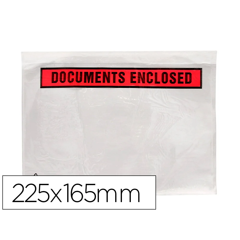 Sobre Autoadhesivo Q-Connect Portadocumentos 225X165 MM Sin Ventana Paquete de 1000 Unidades