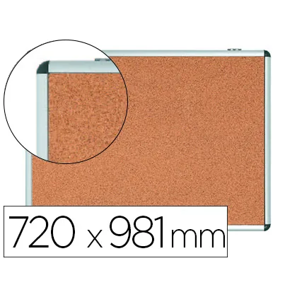 Vitrina de Anuncios Bi-Office Fondo Corcho de Interior Marco de Aluminio 720X981 MM