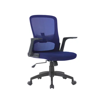 Q-CONNECT Silla Giratoria Q-Connect Base Metal Regulable en Altura 910+75MM Alto 610MM Ancho 550MM Profundidad Azul