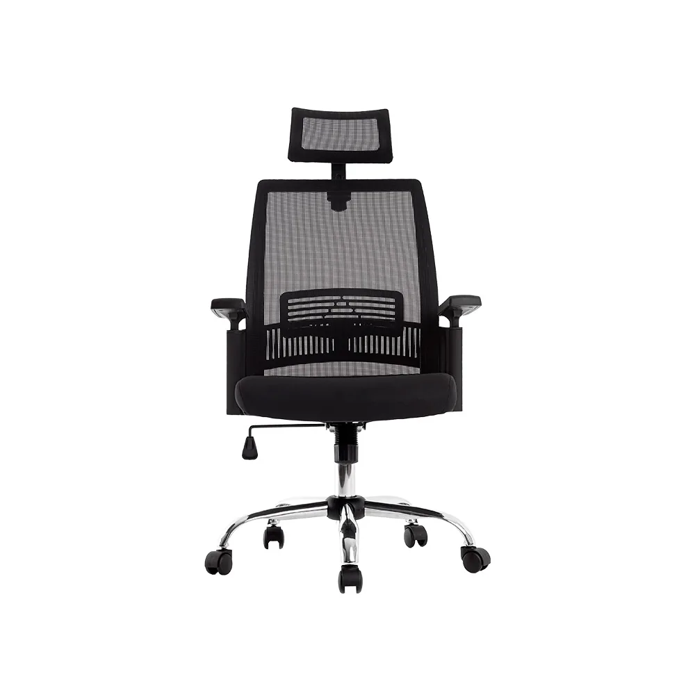 Silla de Direccion Q-Connect Ergonomica Base Metal Respaldo Alto con Reposacabeza Ajustable