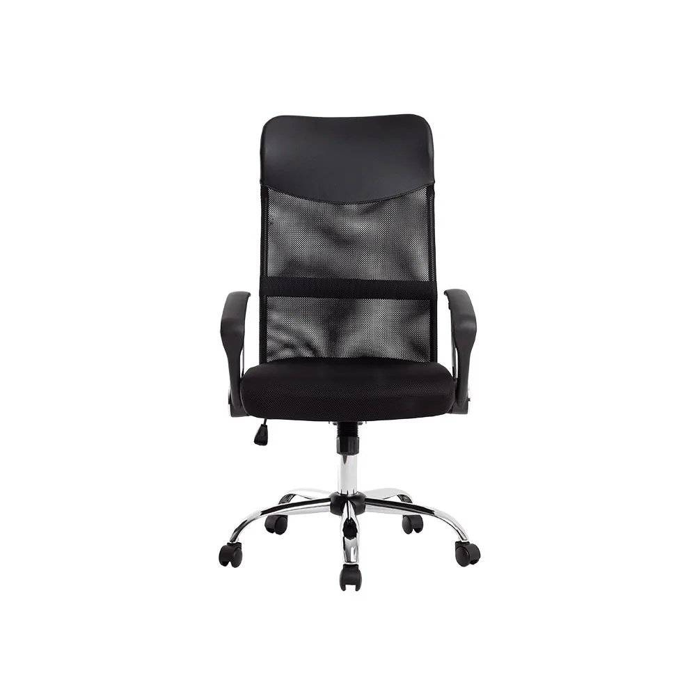 Silla de Direccion Q-Connect Base Metal Respaldo Alto Regulable en Altura 1110+100MM Alto Piel y Malla