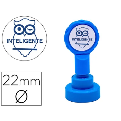 ARTLINE Sello Artline Emoticono Inteligente Color Azul 22 MM Diametro