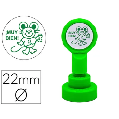 ARTLINE Sello Artline Emoticono Muy Bien Color Verde 22 MM Diametro