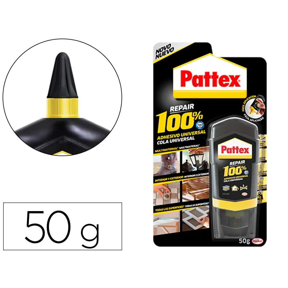Pegamento Pattex Universal Ingredientes Activos 100% Sin Disolventes Botella 50 G