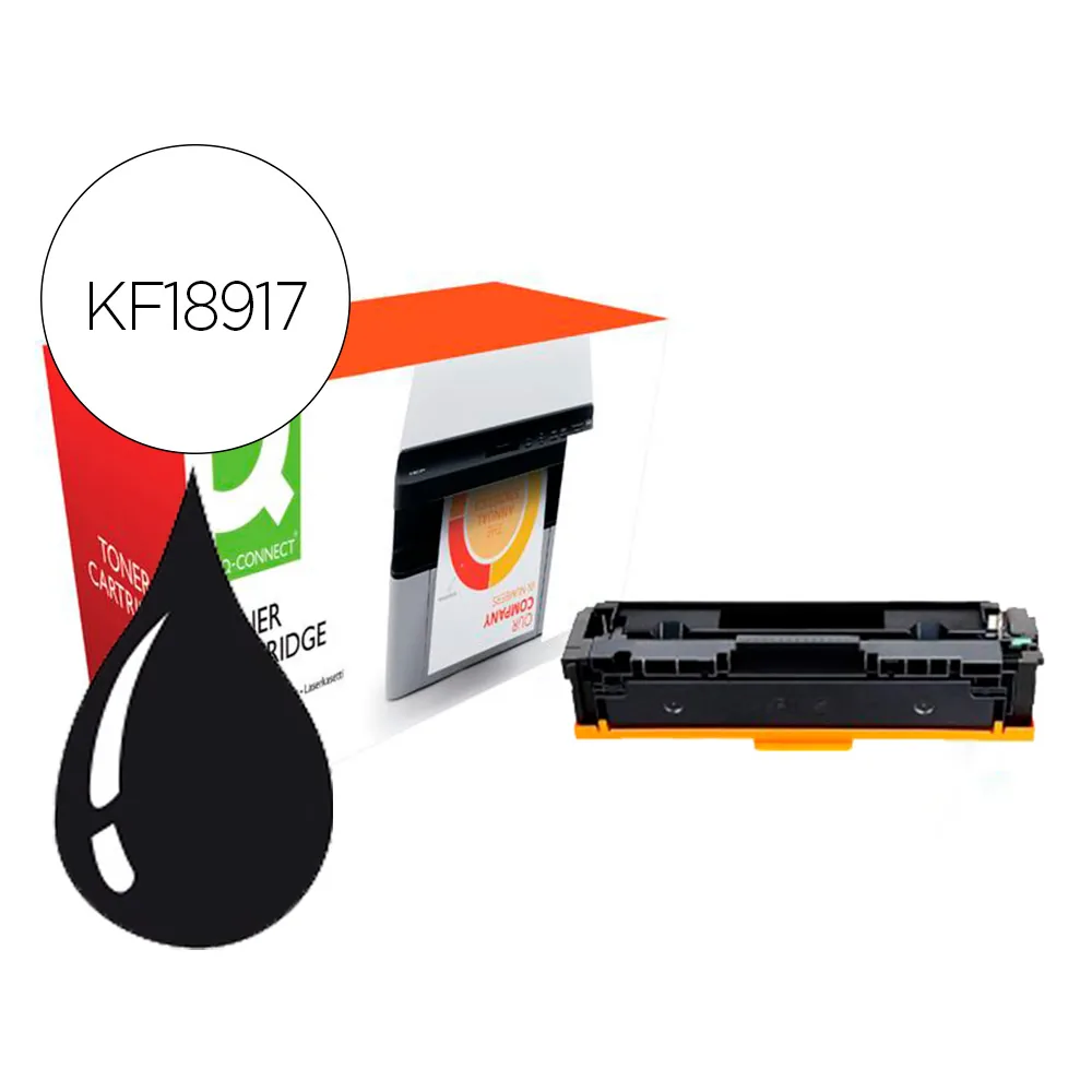 Toner Compatible Q-Connect Canon LBP611K I-sensys LBP610 Negro Alto Rendimiento 2800 Paginas