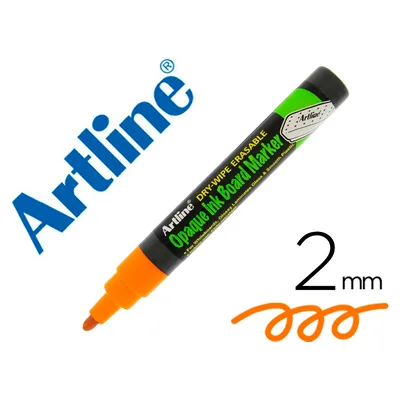 ARTLINE Rotulador Artline Pizarra EPD-4 Color Naranja Fluorescente Opaque Ink Board Punta Redonda 2 MM