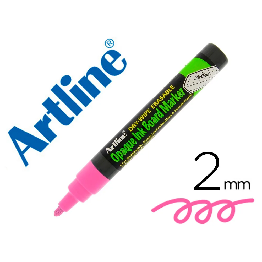 Rotulador Artline Pizarra EPD-4 Color Rosa Fluorescente Opaque Ink Board Punta Redonda 2 MM