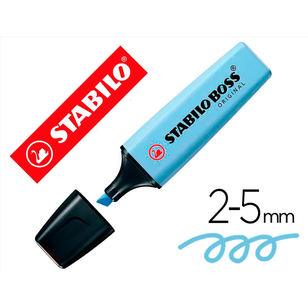 Rotulador Stabilo Boss Fluorescente 70 Pastel Azul Nublado