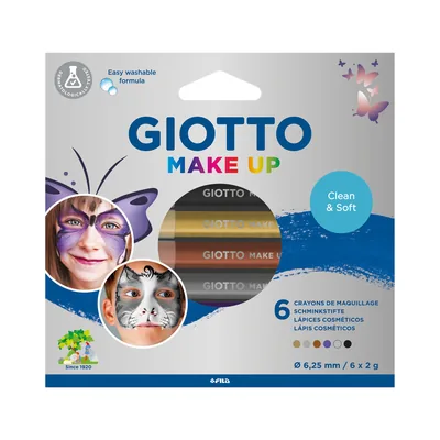 GIOTTO Set Giotto Make Up 6 Lapices Cosmeticos Colores Metalicos