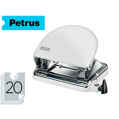 PETRUS Taladrador Petrus 52 Wow Blanco Metalizado Capacidad 20 Hojas en Blister